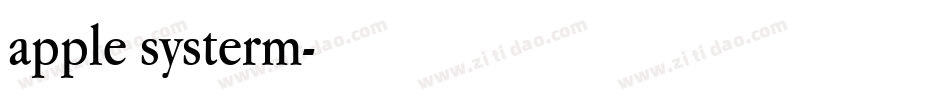 apple systerm字体转换
